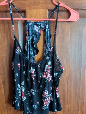Ambiance Black Floral Print Tank Top